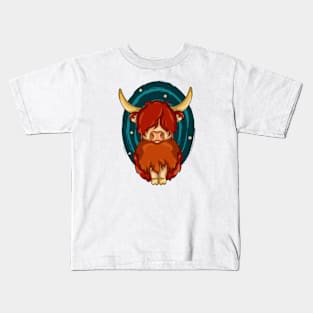 Cute cartoon bull Kids T-Shirt